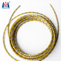 Plastic coating abrasive diamond wire saw for stone cutting profiling